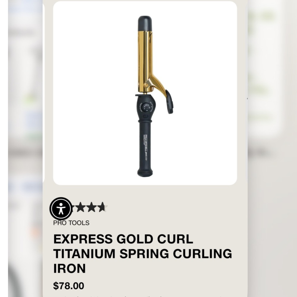 Express Black and Gold Curling Iron